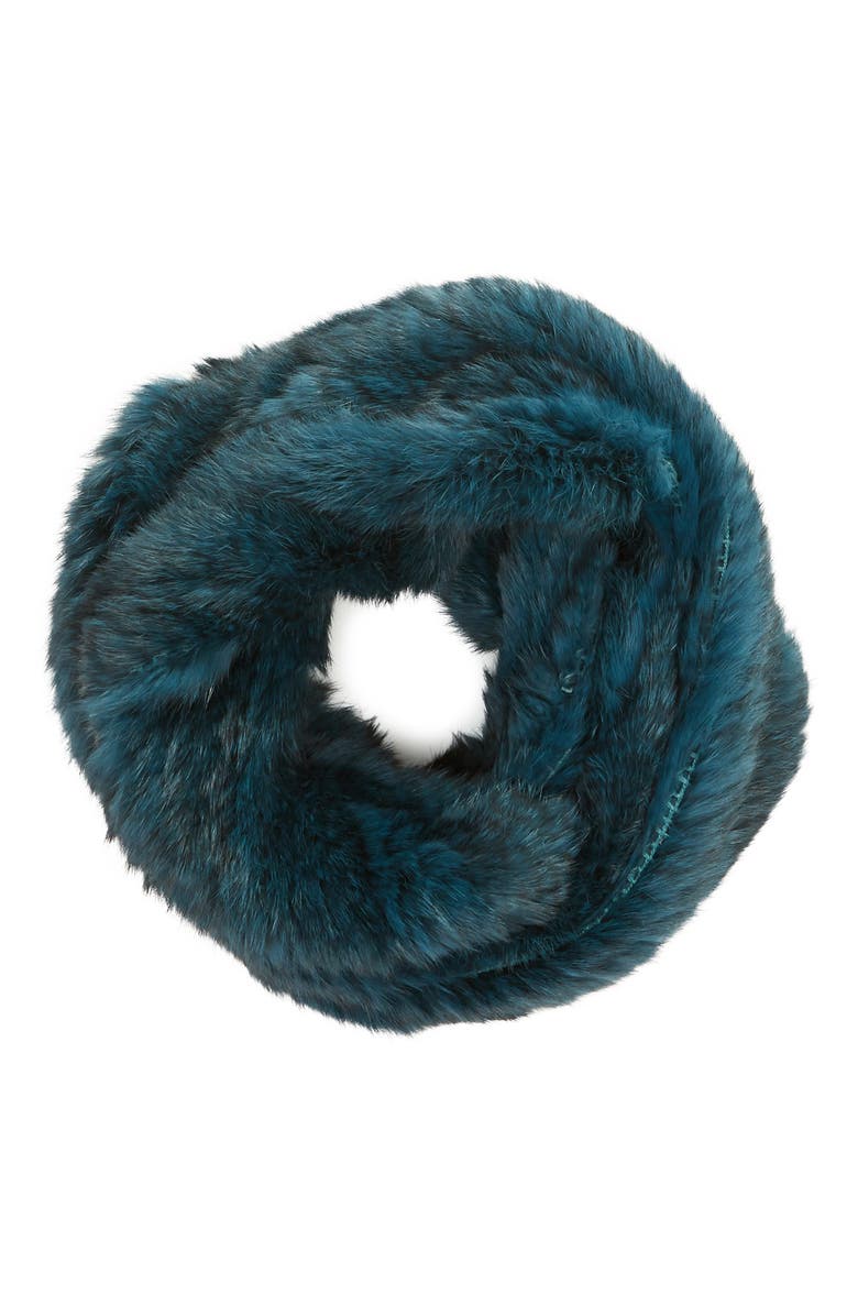 Jocelyn Genuine Rabbit Fur Infinity Scarf, Alternate, color, 