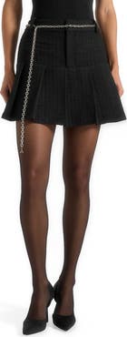 Manière De Voir Edith Tweed Pleated Skort With Chain