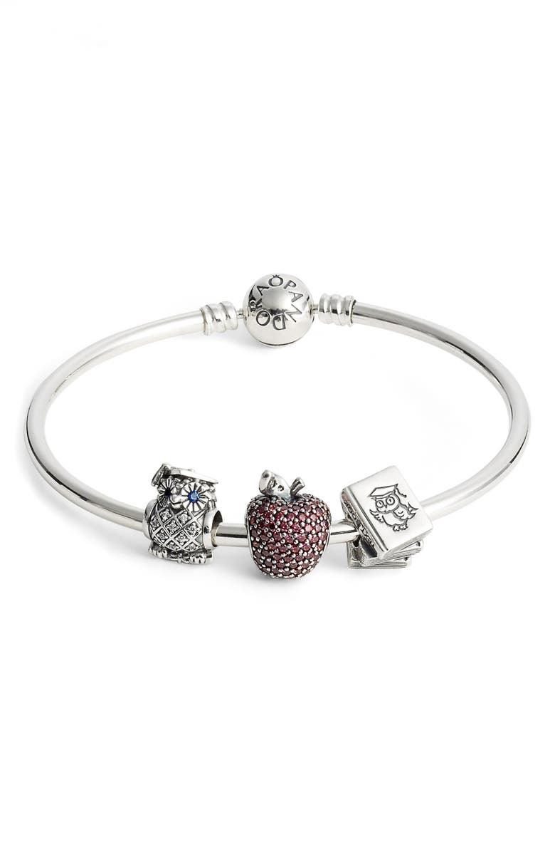 PANDORA Charm Bangle Bracelet, Alternate, color,