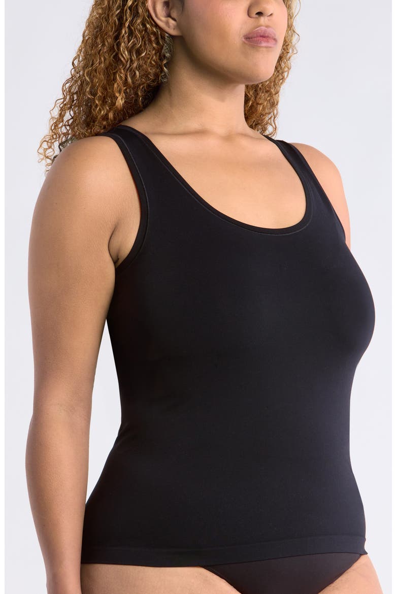Seamless Layering Tank, Alternate, color, BLACK