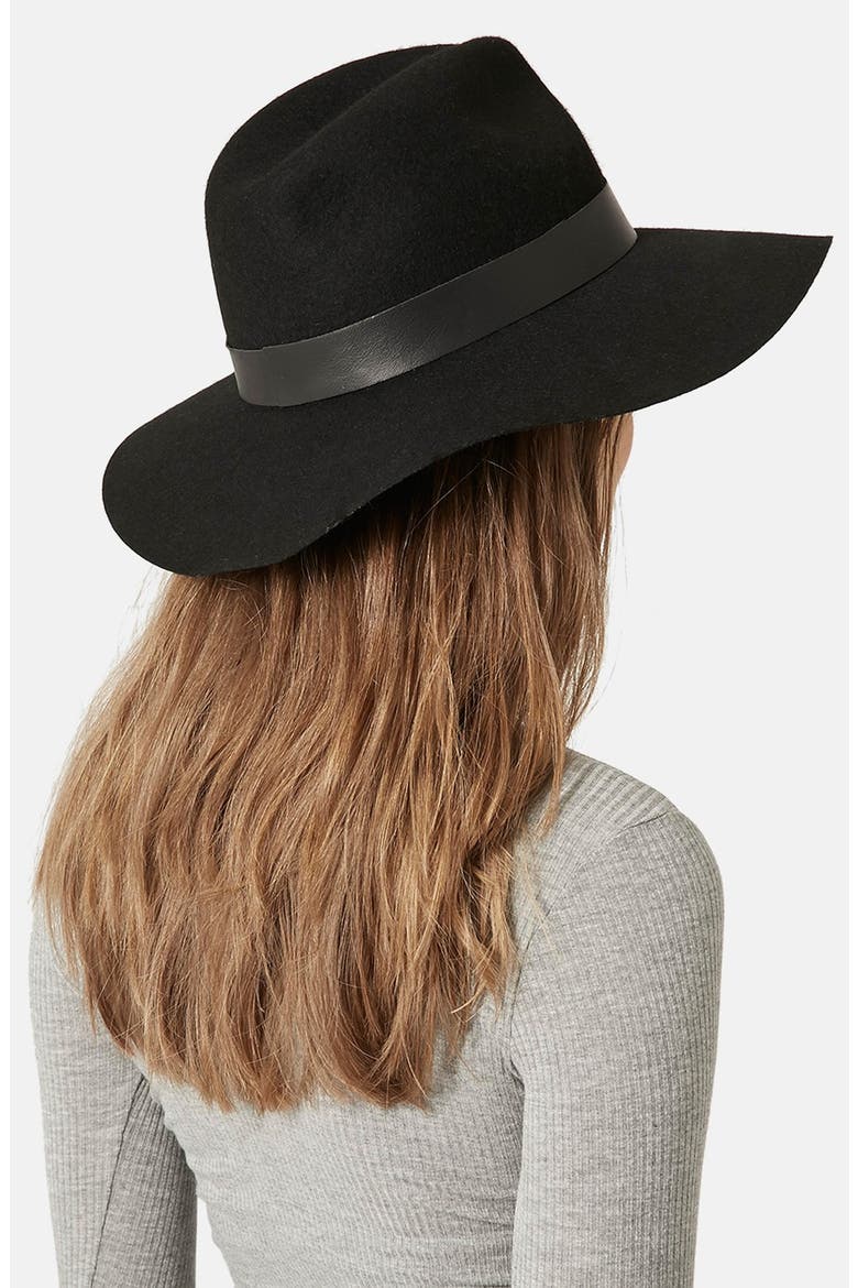 Wide Brim Fedora, Alternate, color, BLACK