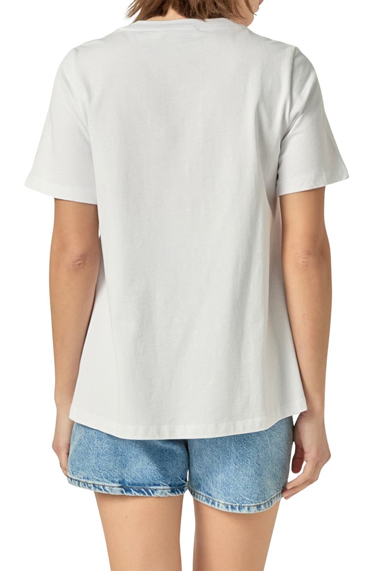 Flared T-Shirt, Alternate, color, WHITE