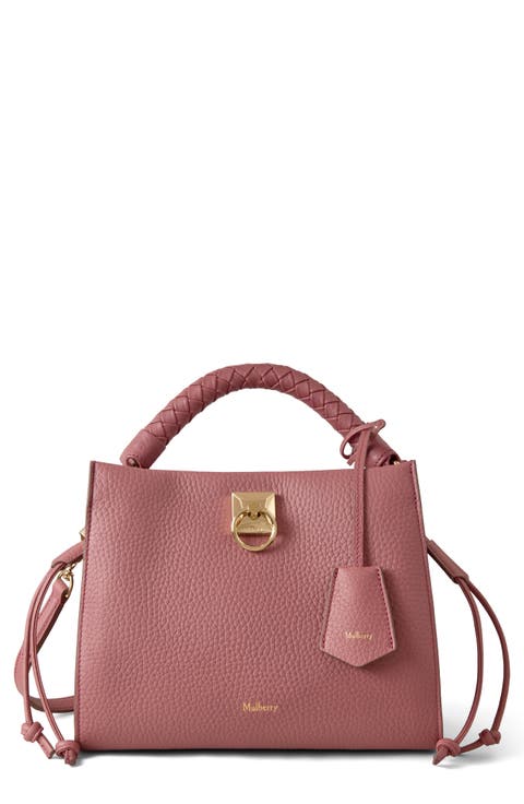 Small Iris Leather Top Handle Bag