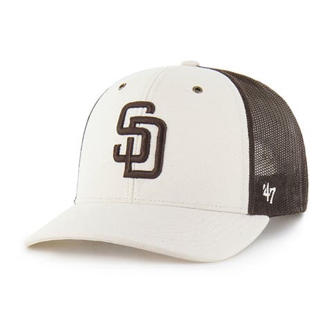 Men's Carhartt x '47 Natural/Brown San Diego Padres Undyed Trucker Adjustable Hat