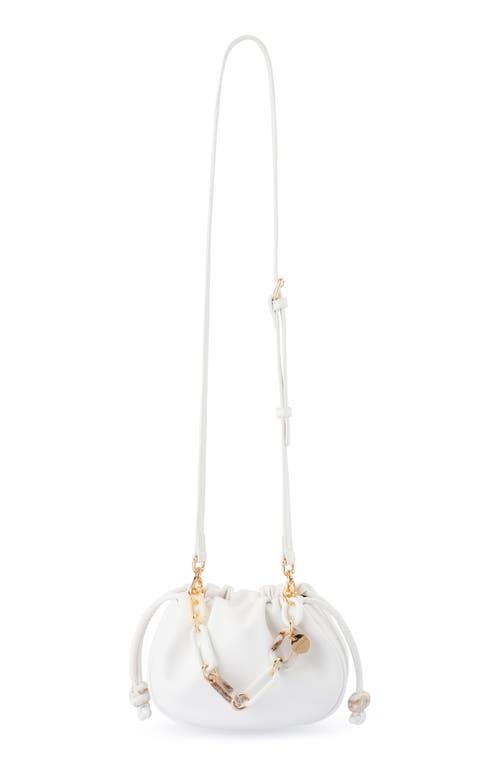 Olga Berg Mavis Faux Leather Top Handle Bag In White