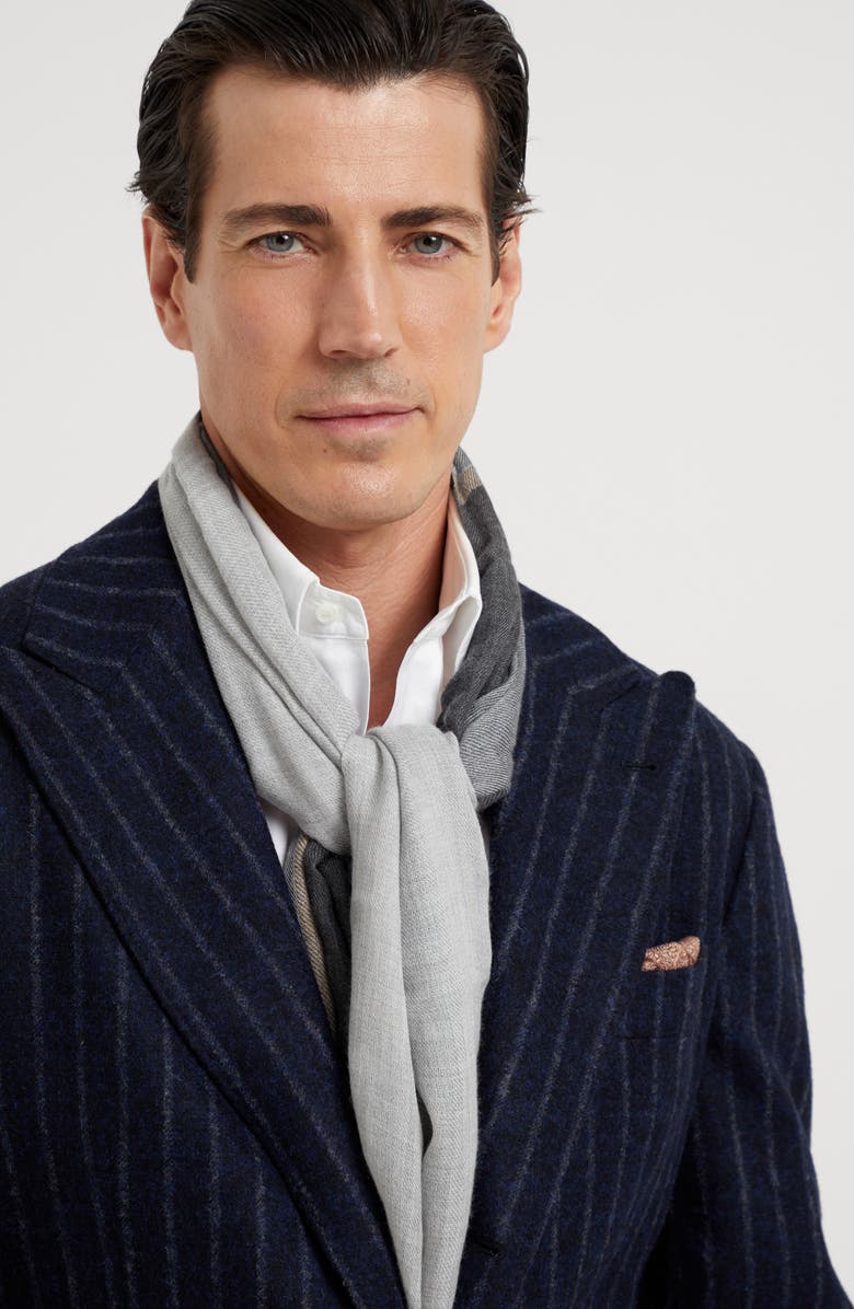 Brunello Cucinelli Cashmere and silk scarf, Alternate, color, 