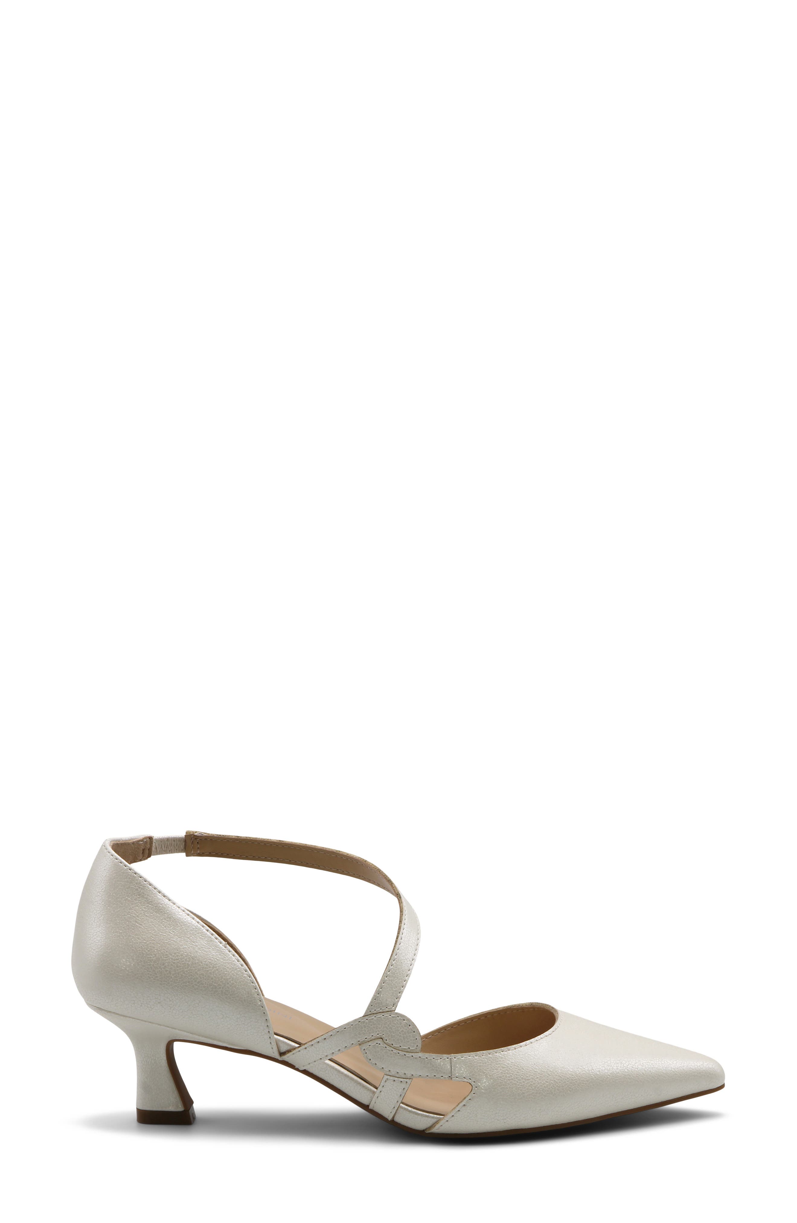 Senora-1 Pointed Toe d'Orsay Pump, Alternate, color, WHITE