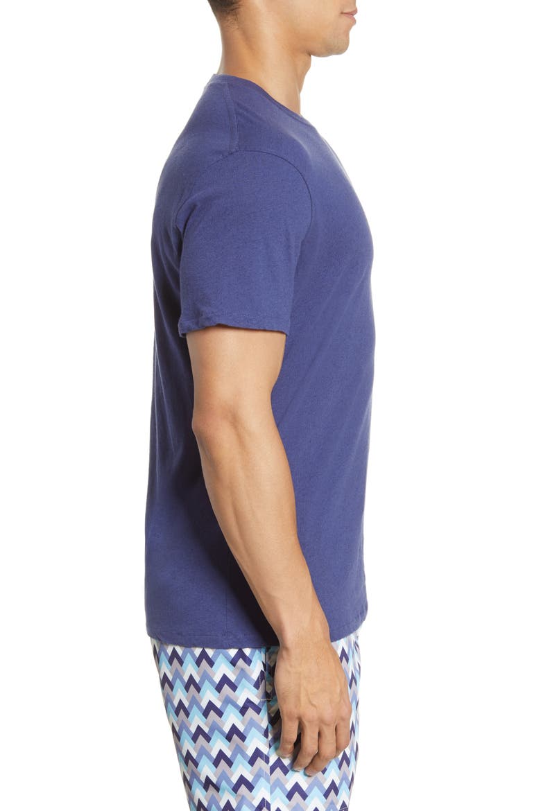 Cotton & Linen T-Shirt, Alternate, color, NAVY BLUE