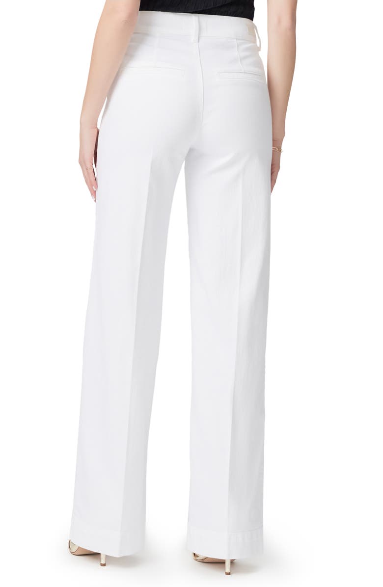 PAIGE Sasha High Waist Wide Leg Trouser Jeans, Alternate, color, Crisp White