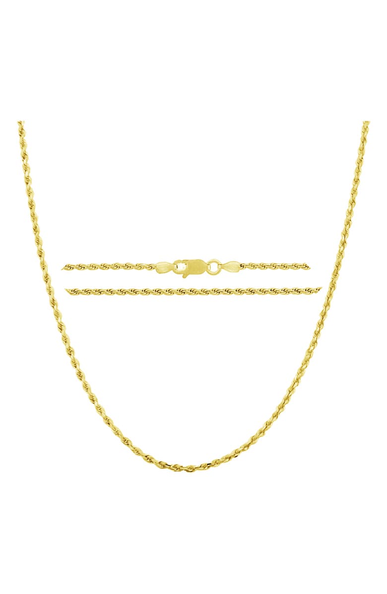 Donatello Gian Gold-Tone Sterling Silver Twisted Necklace, Main, color, 