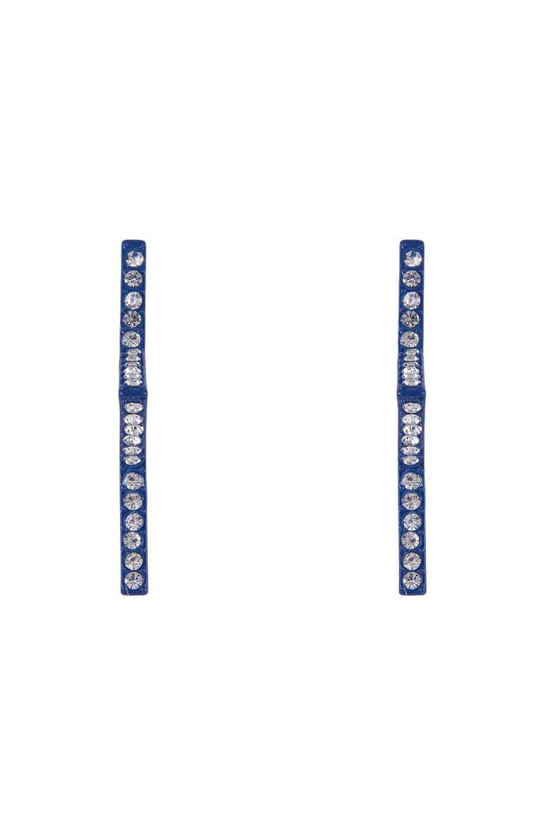 Blue Star Hoop Earrings, Alternate, color, Blue