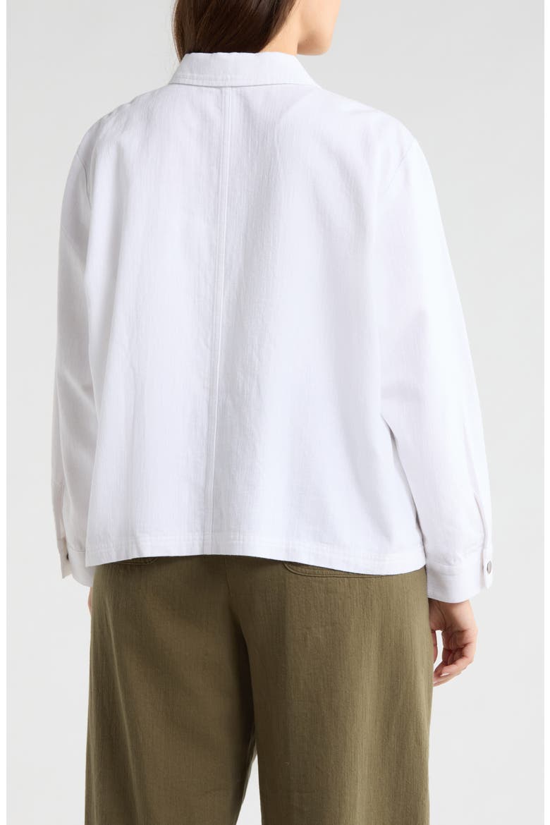 Classic Collar Organic Cotton & Organic Linen Jacket, Alternate, color, WHITE