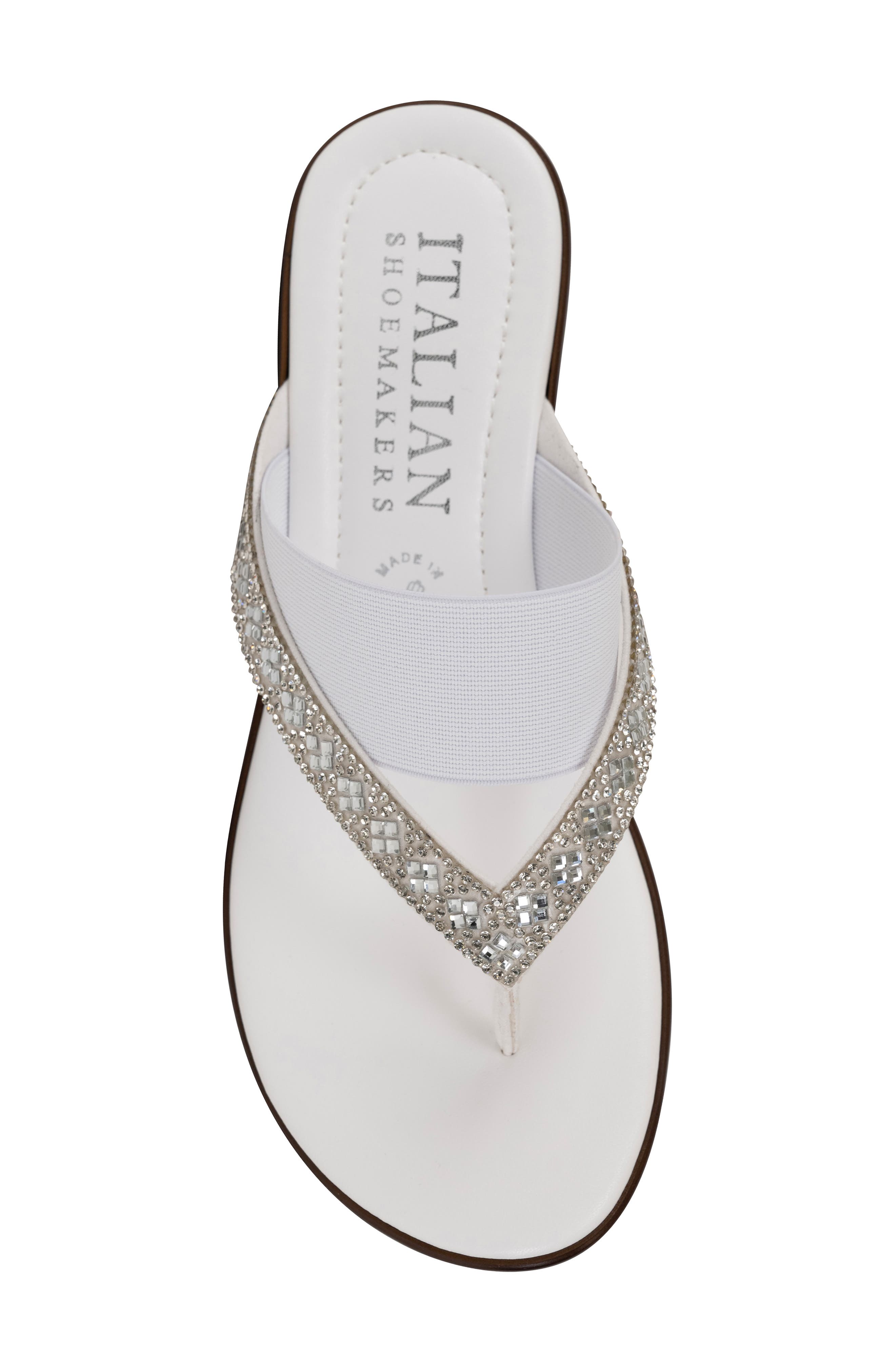 Deleiza Wedge Flip Flop, Alternate, color, WHITE