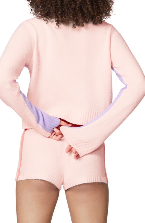 Florence By Mills Colorblock Tipped Sweater In Millie Lavender
