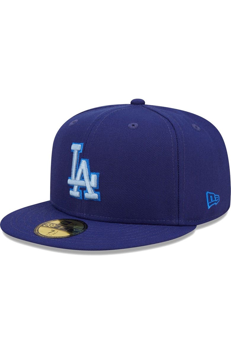 New Era Men's New Era Royal Los Angeles Dodgers Monochrome Camo 59FIFTY Fitted Hat, Alternate, color,