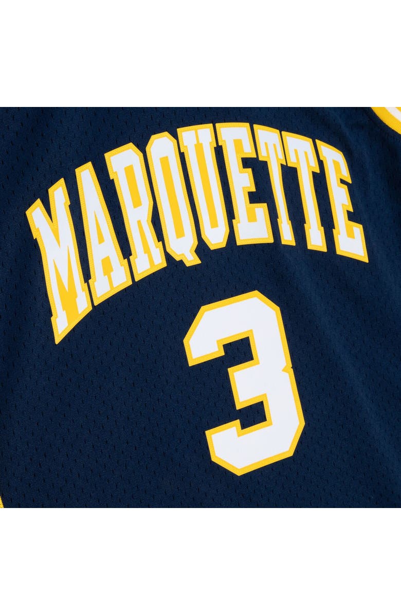 Mitchell & Ness Men's Mitchell & Ness Dwyane Wade Navy Marquette Golden Eagles 2002/03 Player Swingman Jersey, Alternate, color, 