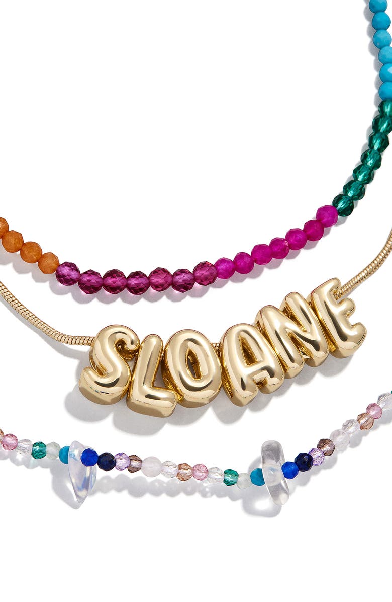 BaubleBar Kai Semiprecious Custom Layered Necklace, Alternate, color, Gold Multi