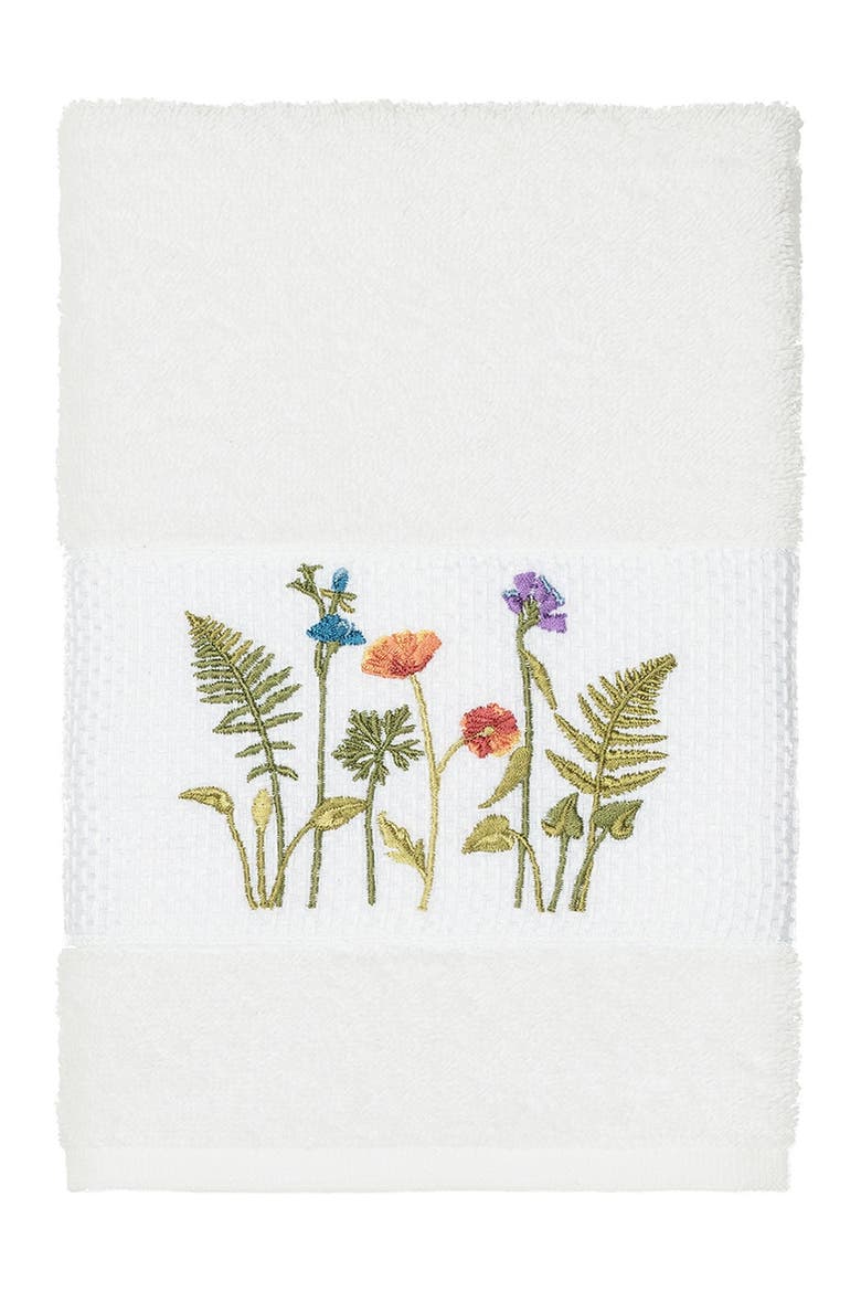 Serenity Embellished Hand Towel - White, Main, color, WHITE