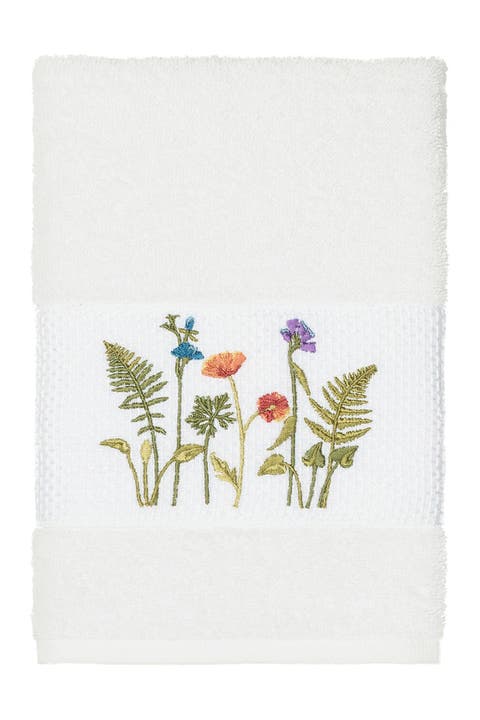 Serenity Embellished Hand Towel - White