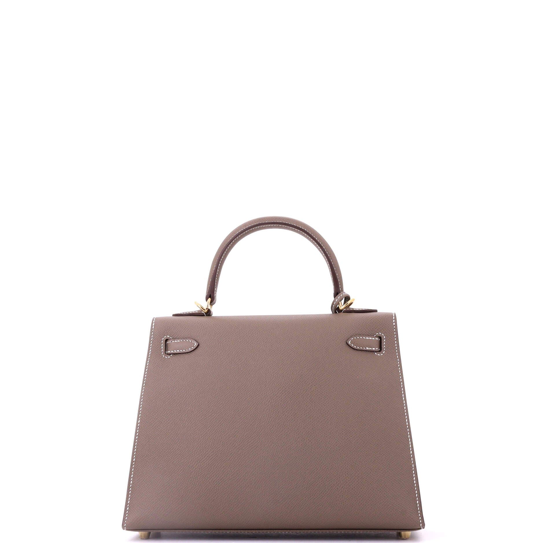 Pre-Owned Hermes Kelly Handbag Grey Epsom with Gold Hardware 25, Alternate, color, Etoupe