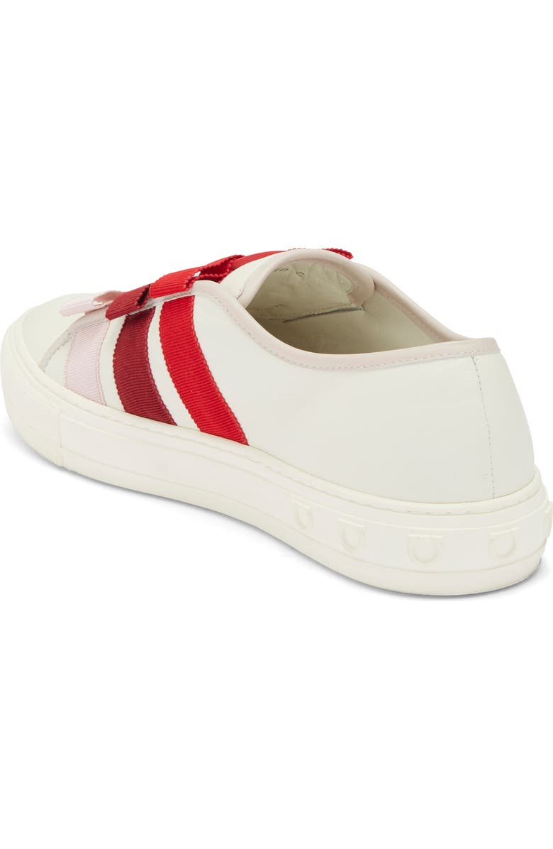 FERRAGAMO Bow Slip-On Sneaker, Alternate, color, White