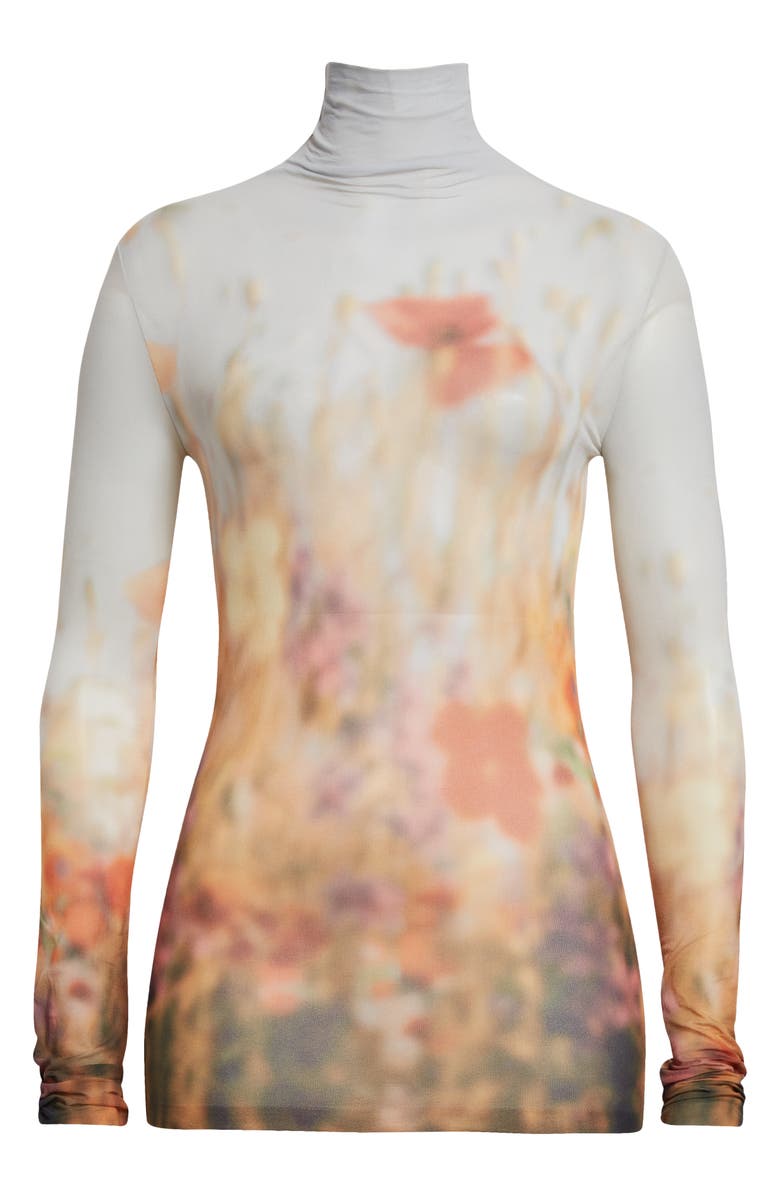 Acne Studios Denise Meadow Print Mesh Top, Alternate, color,