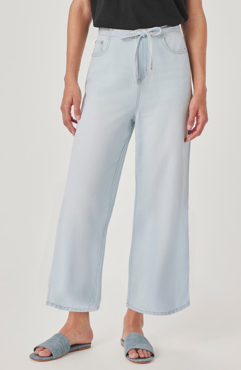 Splendid Lounge Wide Leg Crop Jeans, Main, color, Bleached Indigo Blue