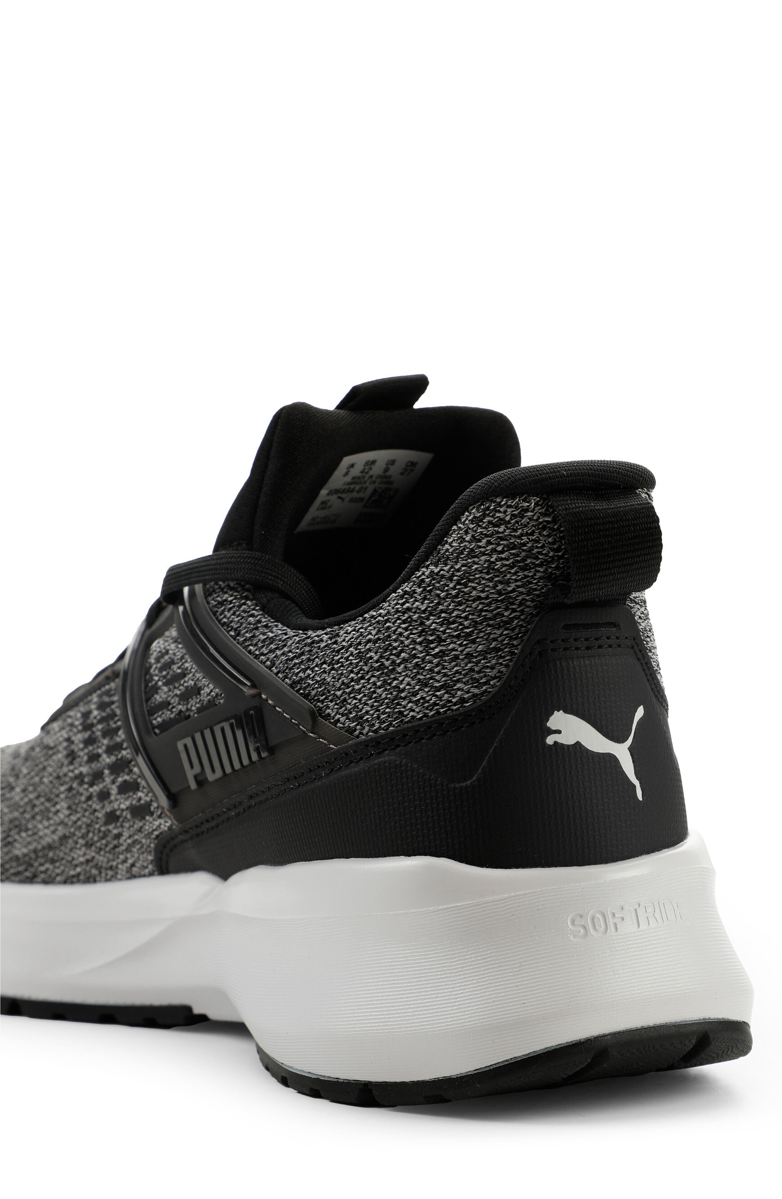 PUMA Outpace Heather Sneaker, Alternate, color, Puma Black/ Puma White