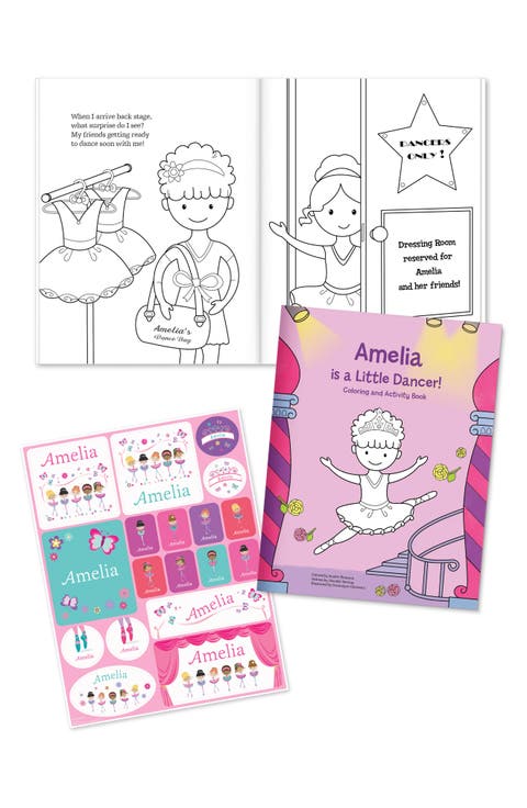 'My Little Dancer' Personalized Coloring Book & Stickers