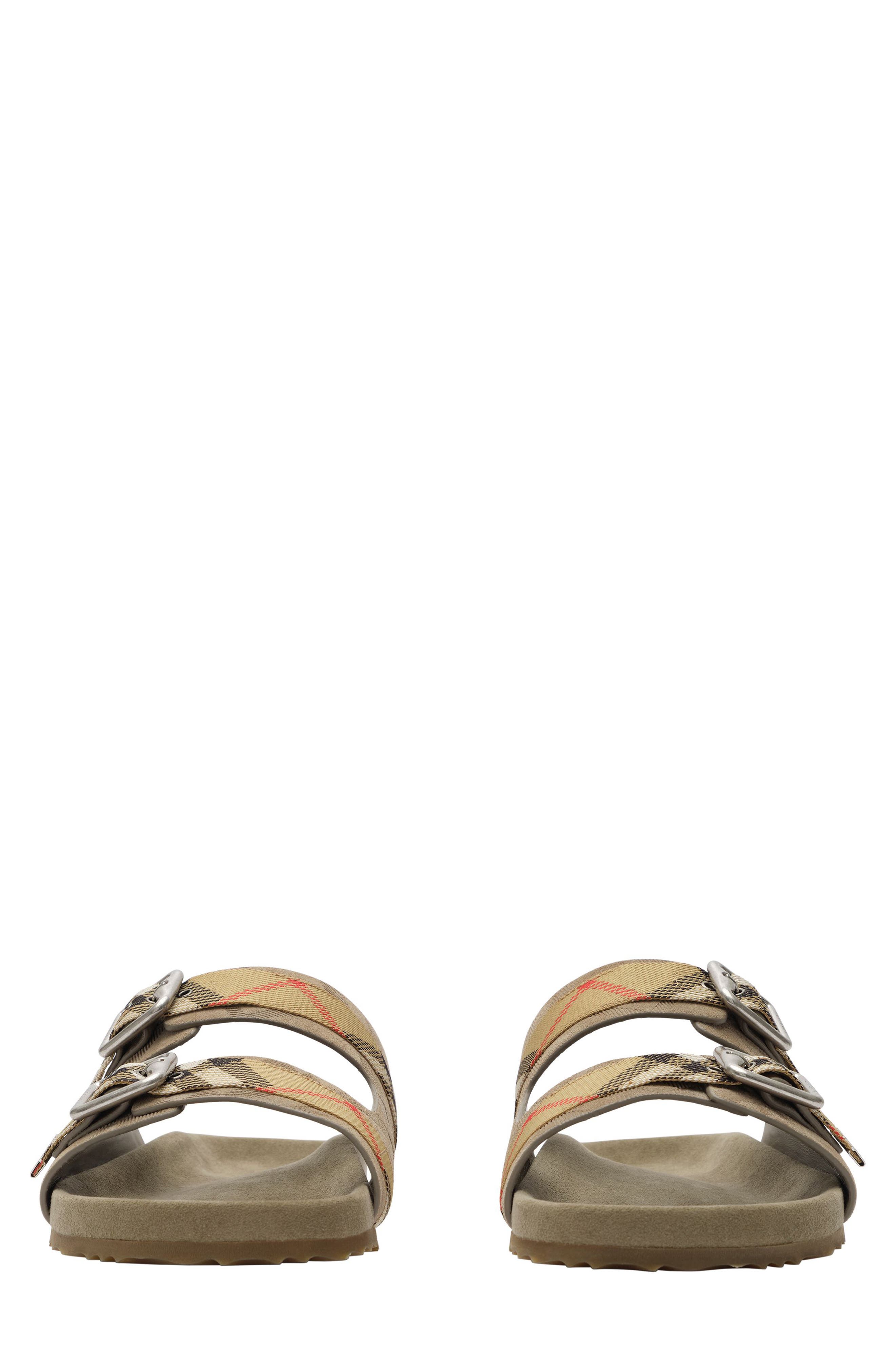 Burberry Urchin Slide Sandal, Alternate, color, Sparrow Beige