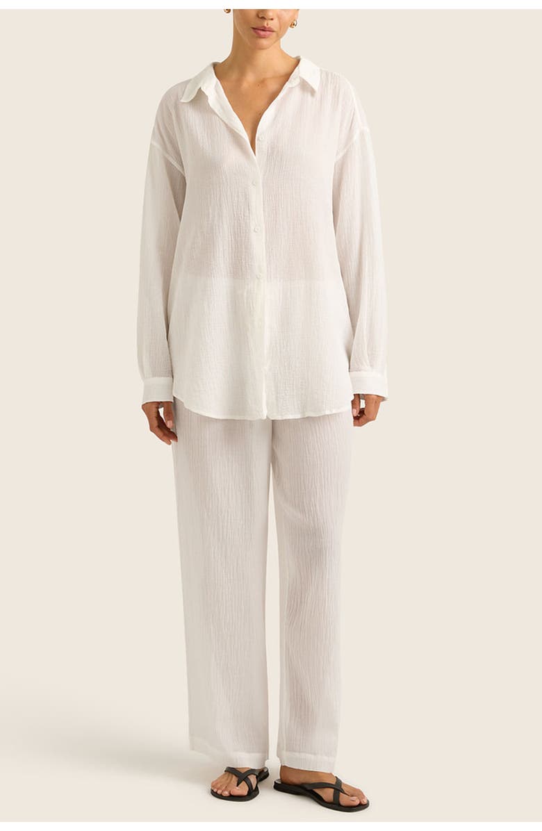 HOPE AND MAY Soli Cotton Button Up Shirt, Main, color, 