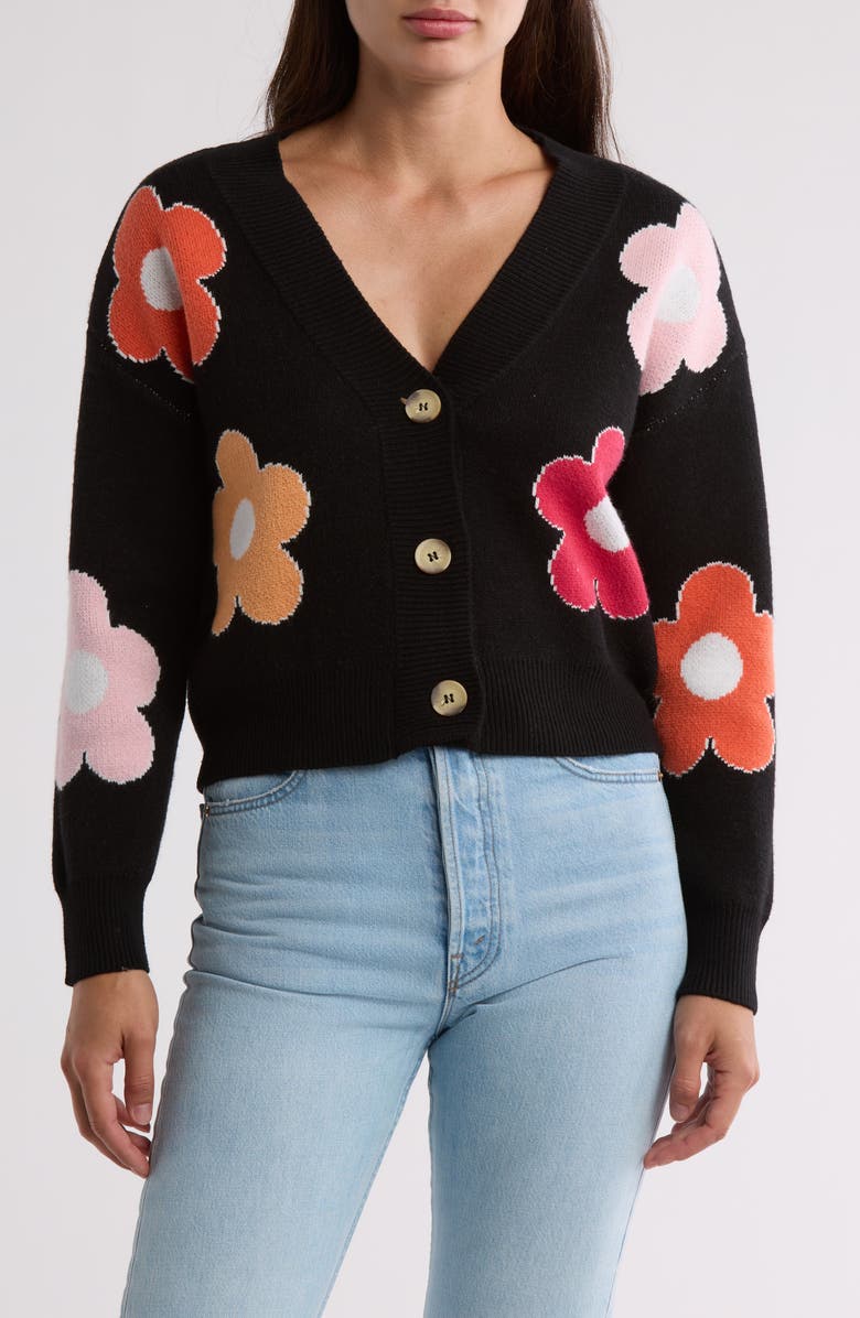 INDUSTRY REPUBLIC CLOTHING Daisy Button Cardigan, Main, color,