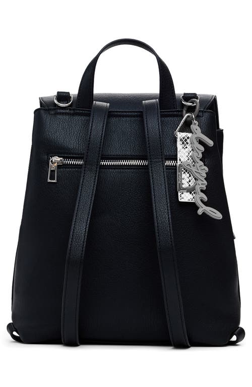 Desigual Mini Faux Leather Backpack In Black