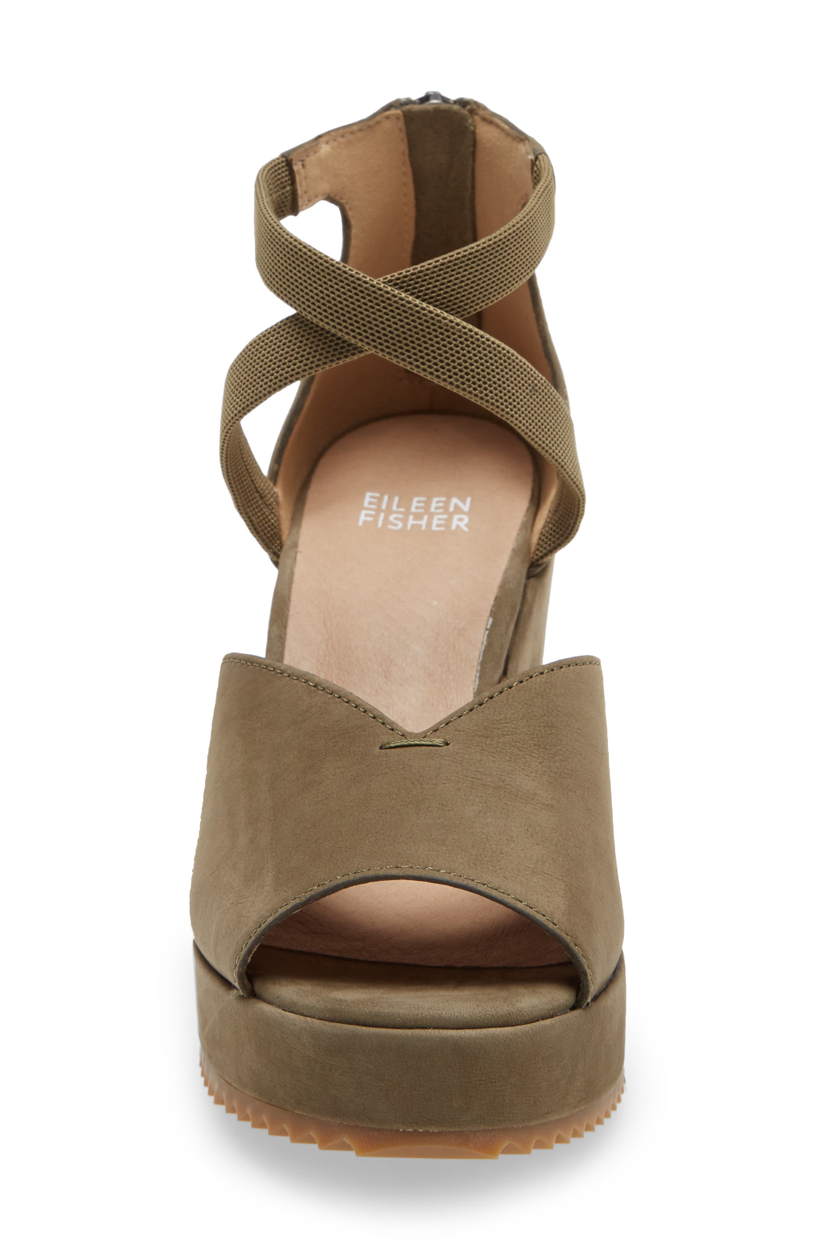 Wylee Platform Wedge Sandal, Alternate, color, OLIVE NUBUCK