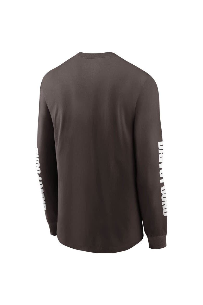 Men's Nike Brown Cleveland Browns Split Local Long Sleeve T-Shirt, Alternate, color, Brown