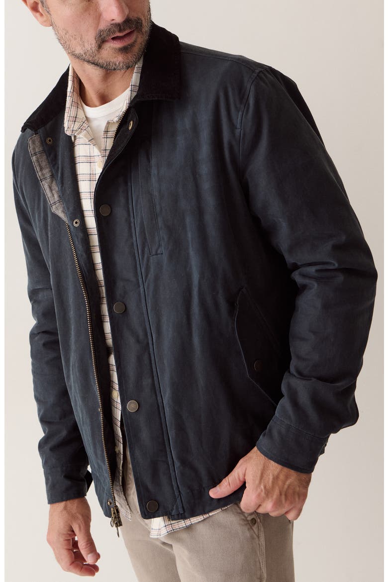 Wax Canvas Barn Jacket, Alternate, color, DARK BLUE