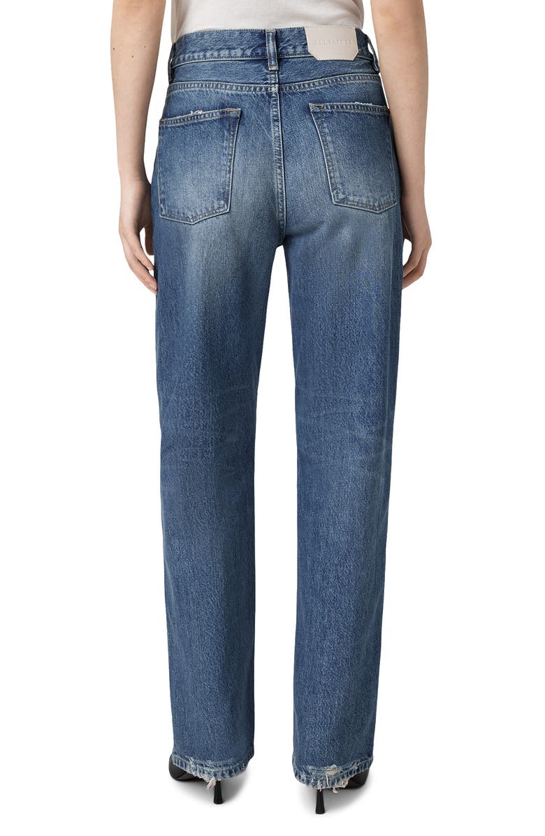 AllSaints Brooklyn Straight Leg Jeans, Alternate, color, Indigo Blue