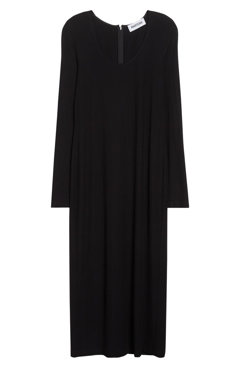 PARTOW Tina Long Sleeve Midi Dress, Alternate, color, Black