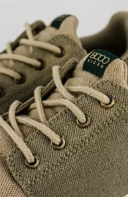 8000kicks Explorer V2 Waterproof Hemp Sneakers In Beige And Green