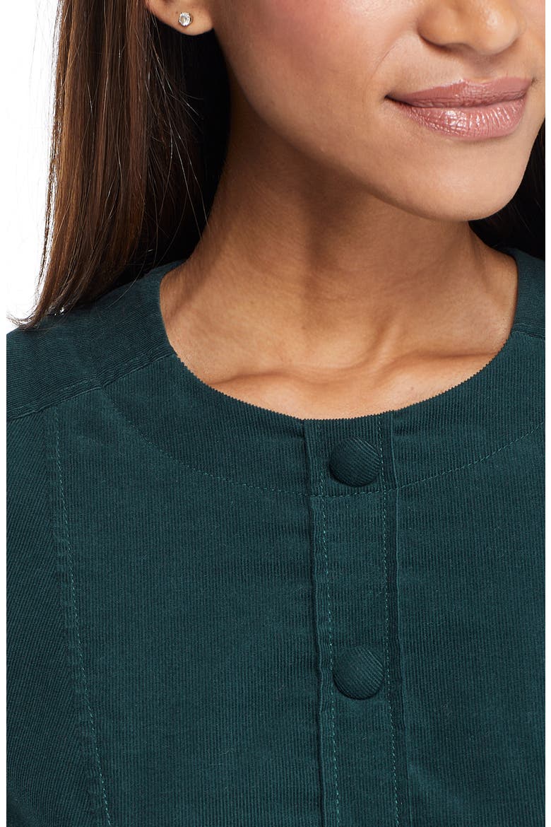 Michelle Micro Corduroy Fit & Flare Dress, Alternate, color, GREEN