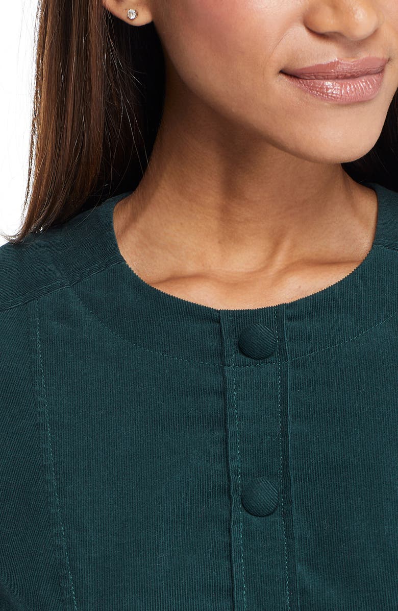 Gal Meets Glam Collection Michelle Micro Corduroy Fit & Flare Dress, Alternate, color, 