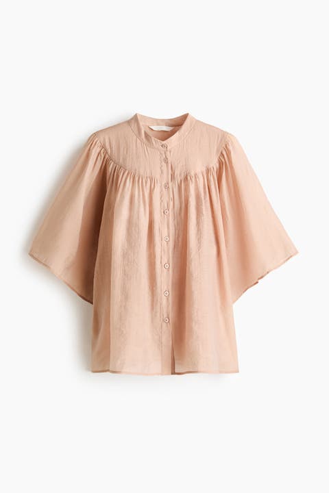 Butterfly-sleeved Blouse