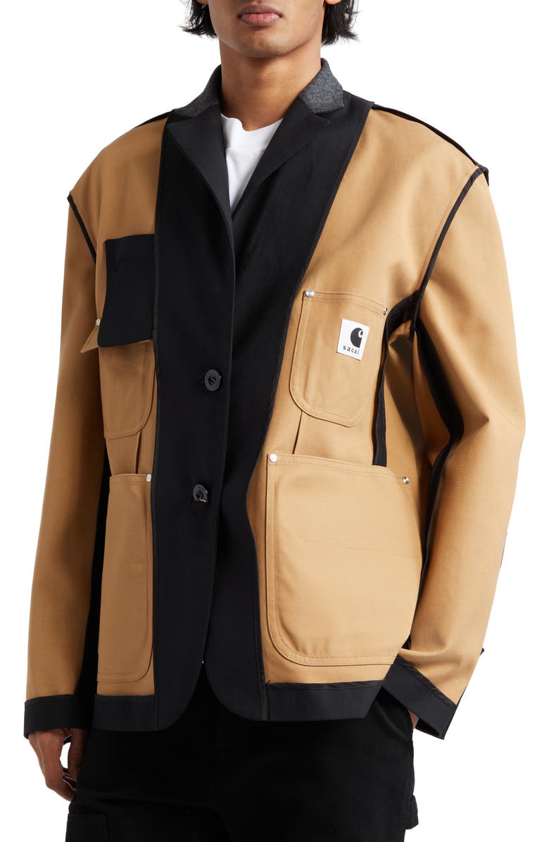 Sacai Carhartt WIP Reversible Bonded Suiting Jacket, Alternate, color,