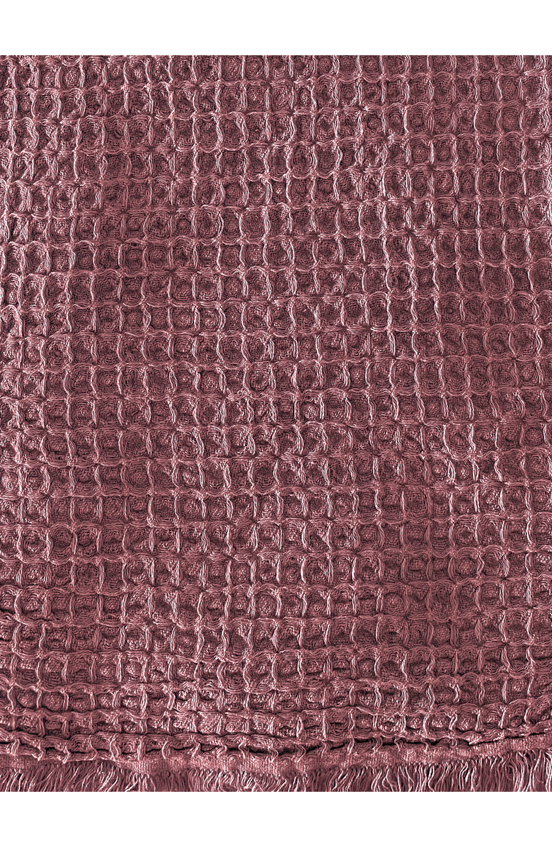 Anaya Turkish Cotton Waffle Throw, Alternate, color, Burgundy