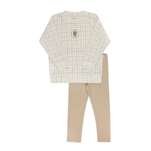 Ely's & Co. Modal French Terry Plaid Sheep Collection In Neutral