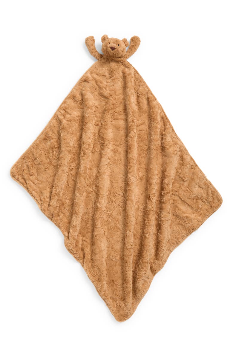 Jellycat Bartholomew Bear Blankie, Main, color, Brown