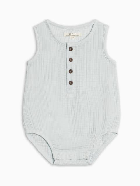 Organic Bowie Muslin Bubble Romper (Baby)
