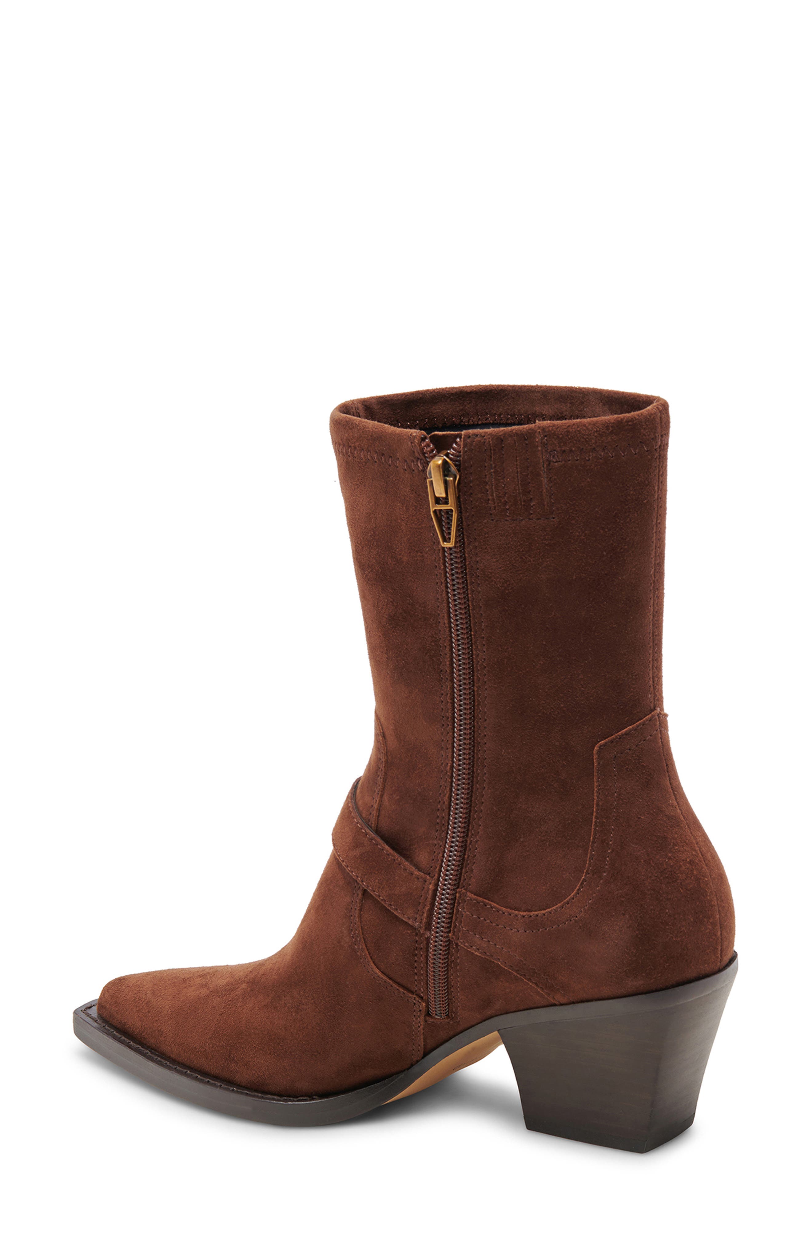 Dolce Vita Rave Pointed Toe Bootie, Alternate, color, Dark Brown