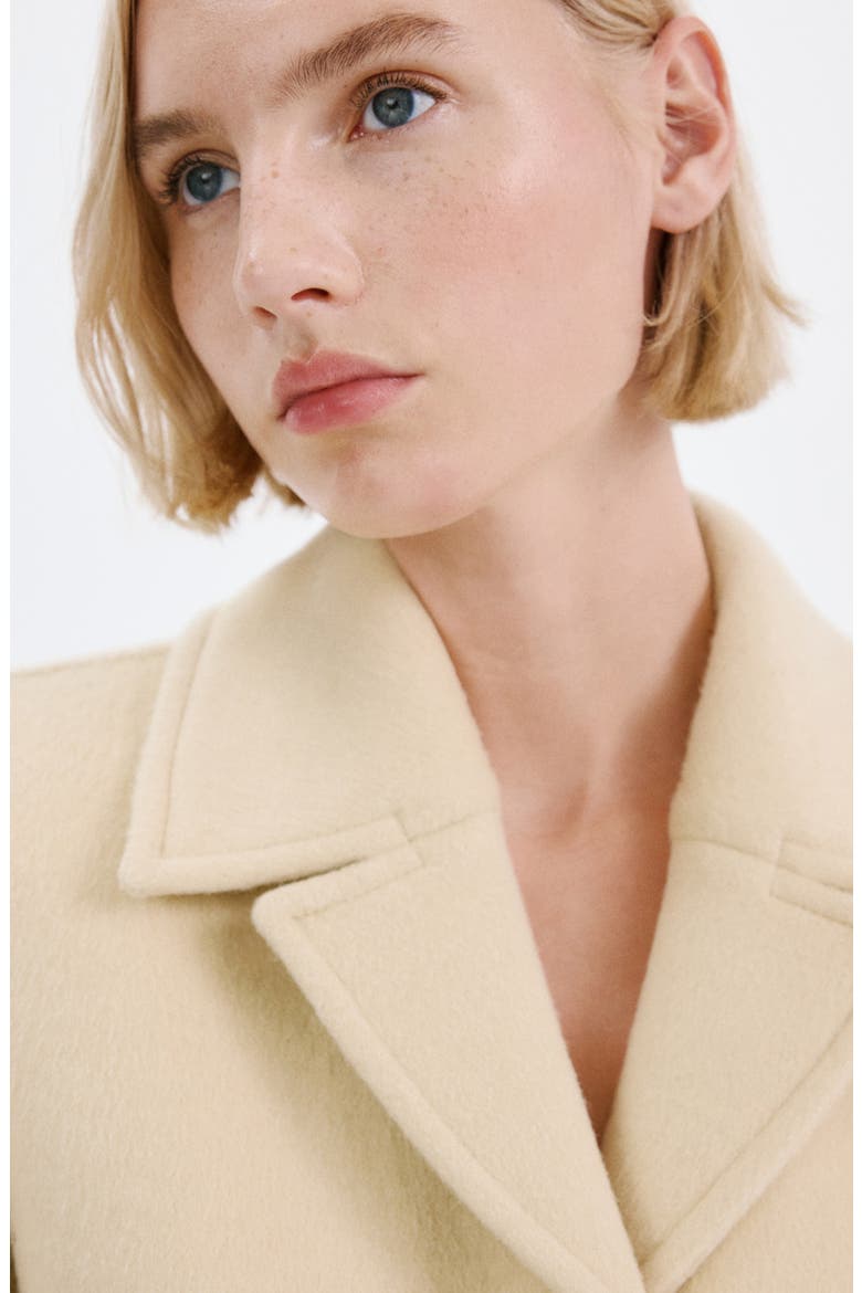 Wool Blend Coat, Alternate, color, VANILLA