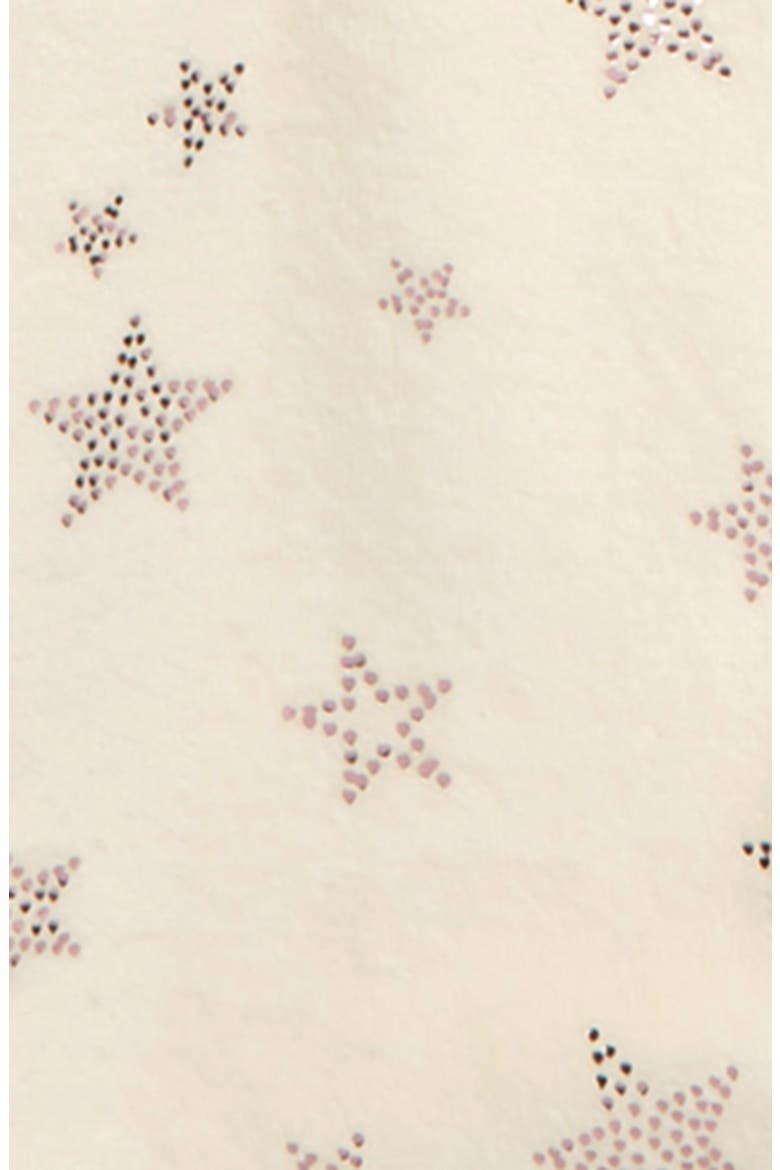 Kids' Hooded Fleece Robe, Alternate, color, IVORY EGRET STARS